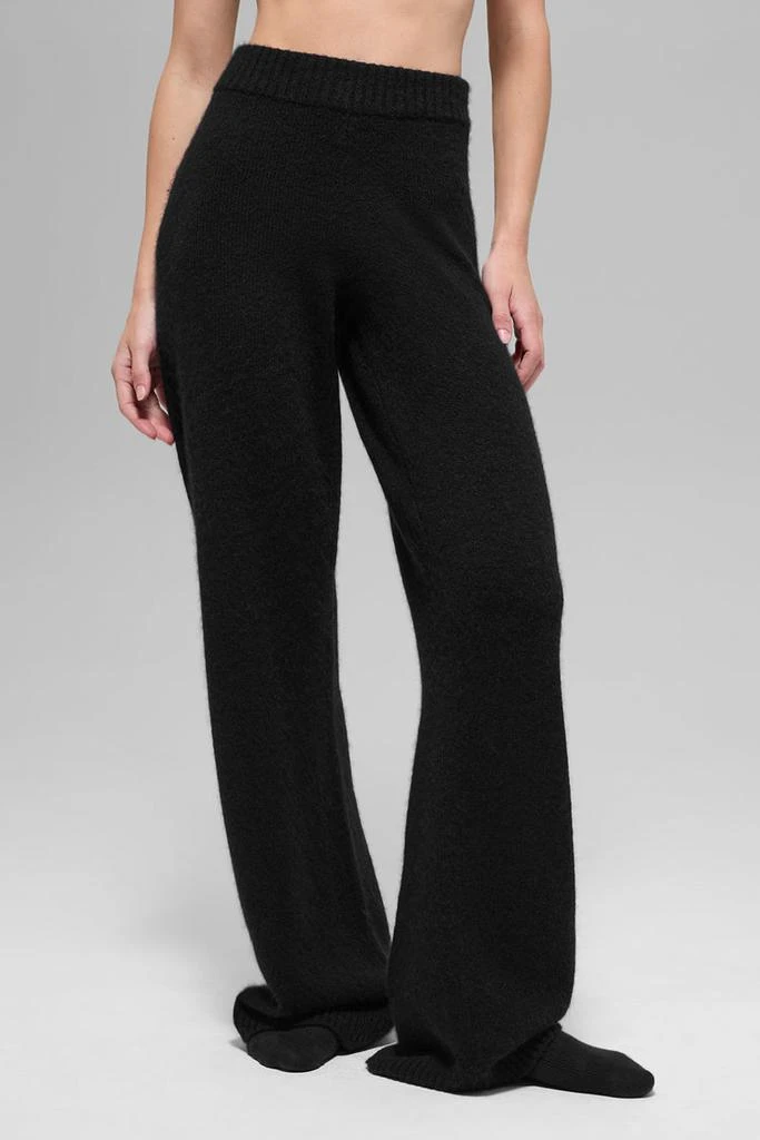 Alo Cashmere High-Waist New Class Wide Leg Pant - Winter Frost 1