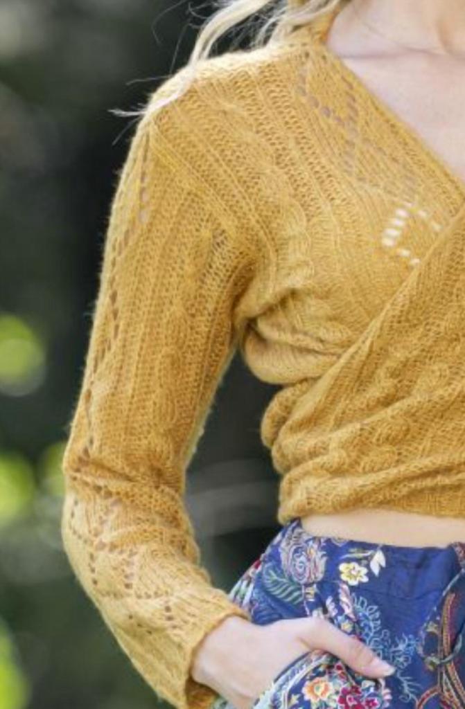 Cienna Cienna - Knit Front-tie Cardigan