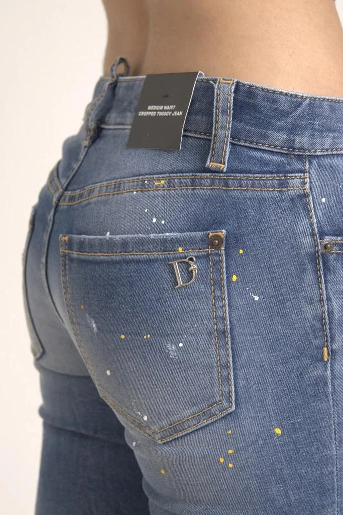DSQUARED2 Dsqua²  Mid Waist Cropped Twiggy  Women's Jeans 4