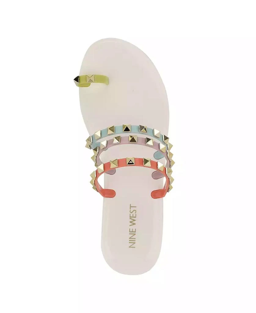Nine West Women's Cartee Jelly Studded Strappy Sandals 4