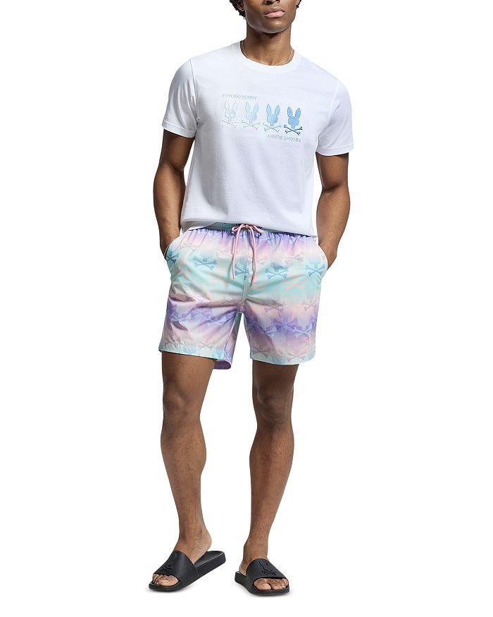 Psycho Bunny Forster Bunny Printed 5.75" Swim Trunks