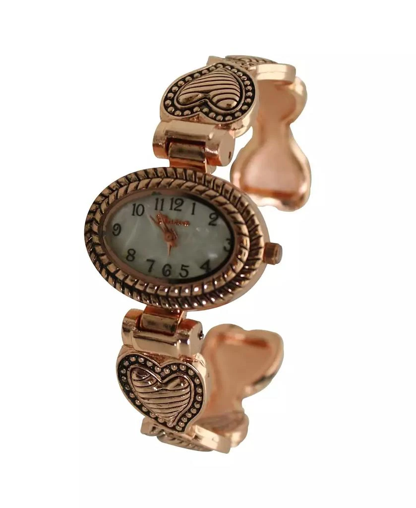 Olivia Pratt Rose Gold Heart Details Bangle Women Watch 1