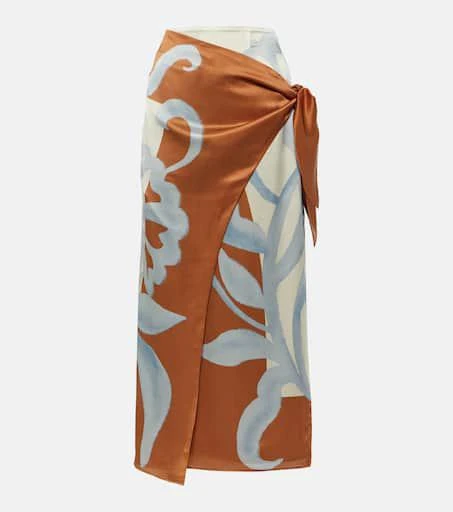 SIR. Sorrento printed silk wrap skirt 1