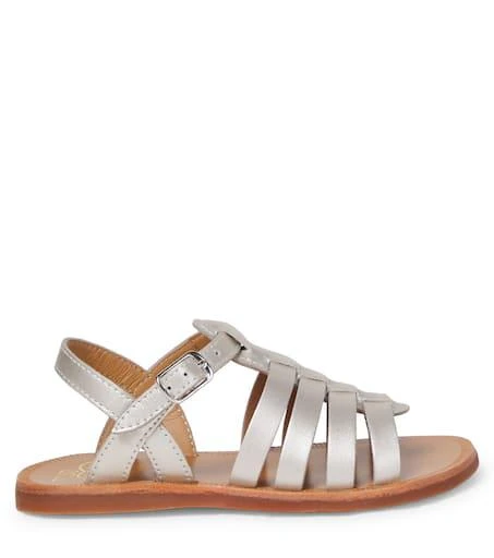 Pom d
Api Plagette Strap metallic leather sandals 4