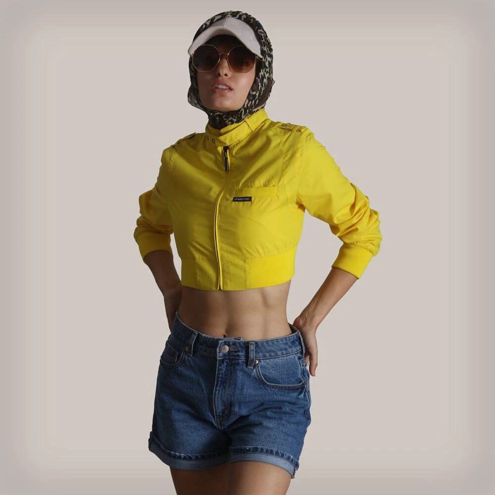 Members Only Women's Mini Cropped Racer Jacket 9