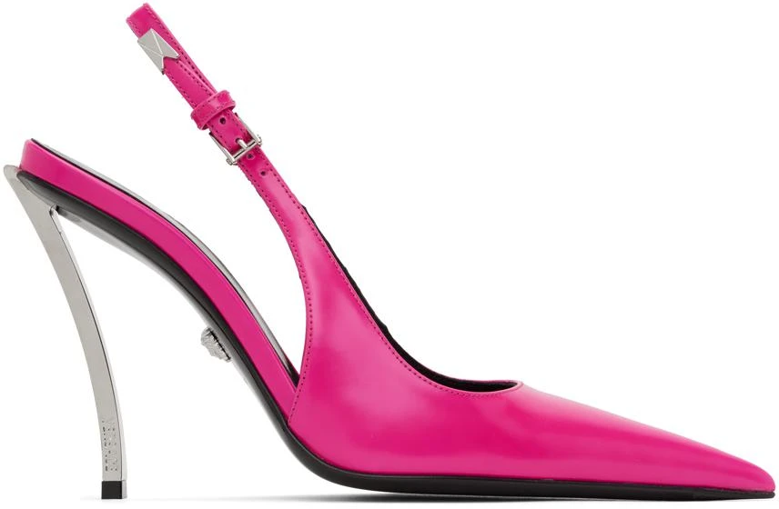 Versace Pink Pin-Point Slingback Pumps 1
