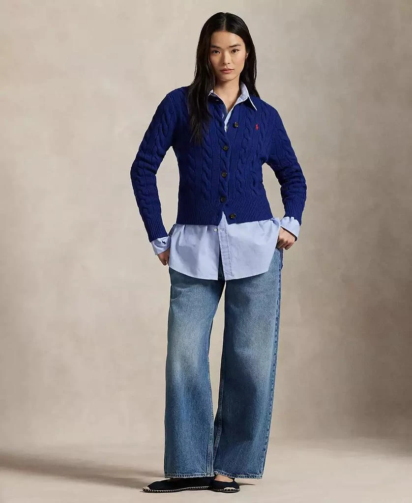 Ralph Lauren Women's Cable-Knit Wool-Cashmere Cardigan Sweater 2