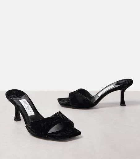 Jimmy Choo Skye 70 velvet mules 5