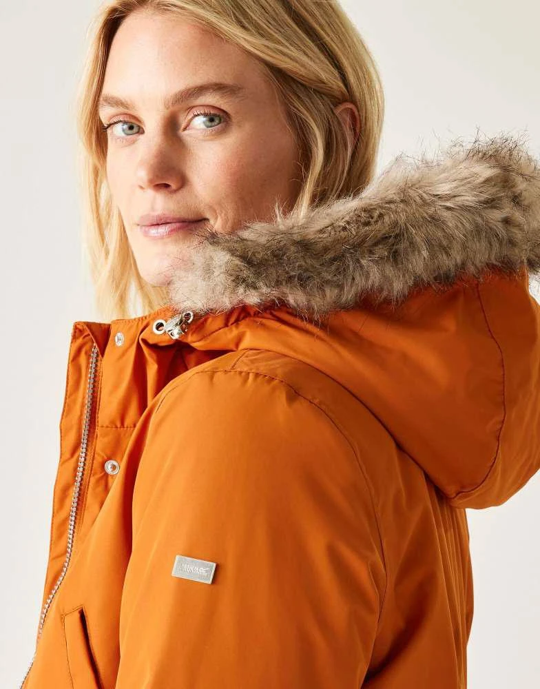 Regatta Regatta Women's Voltera Waterproof Rainwear Heated Jacket in Orange 3