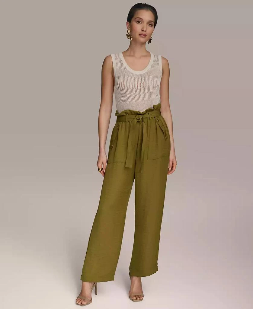 Donna Karan Women's Paperbag-Waist Ankle Pants 6