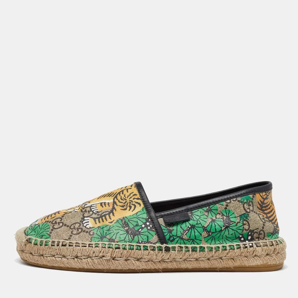 Gucci Gucci Multicolor Bengal Tiger Print Supreme Canvas and Leather Pilar Espadrille Loafers Size 40.5 1