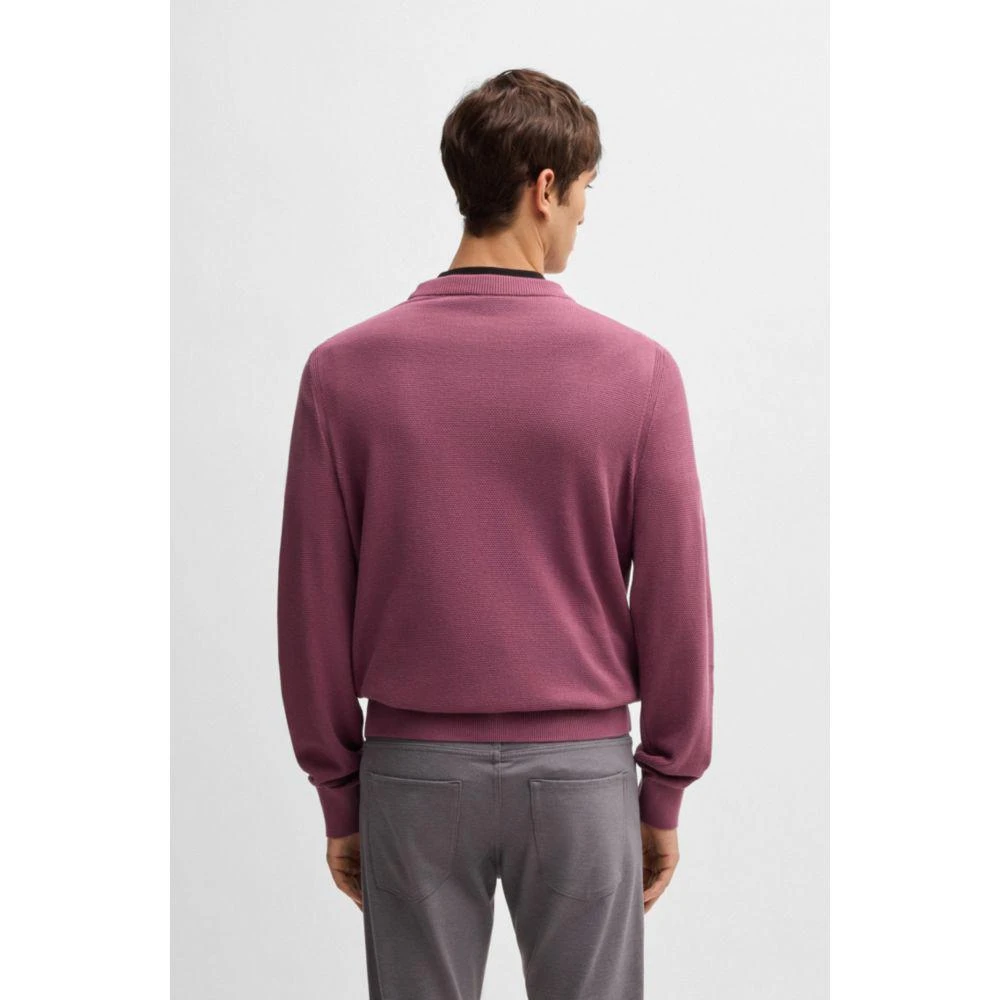 Hugo Boss Micro-structured sweater in cotton 4