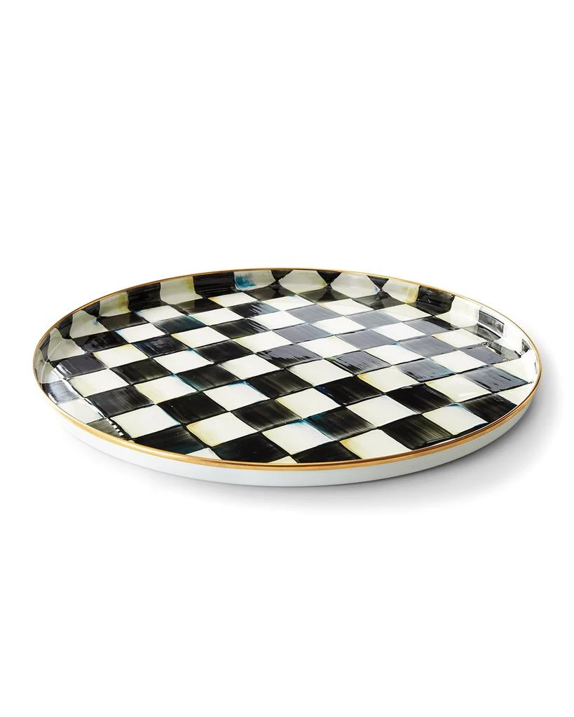 MacKenzie-Childs Courtly Check Round Enamel Tray 2