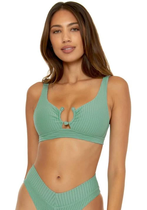 Becca Line Sand Scoop Neck Swim Top 1