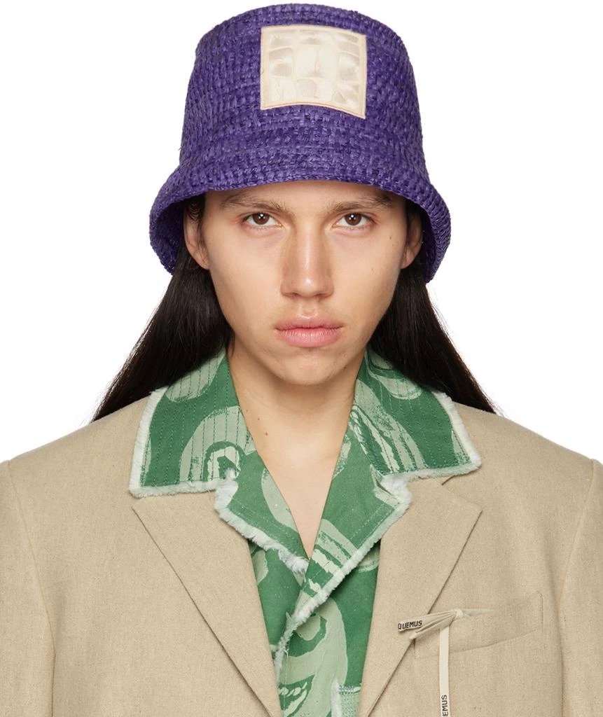 Jacquemus Purple Le Raphia 'Le Bob Ficiu' Hat 1