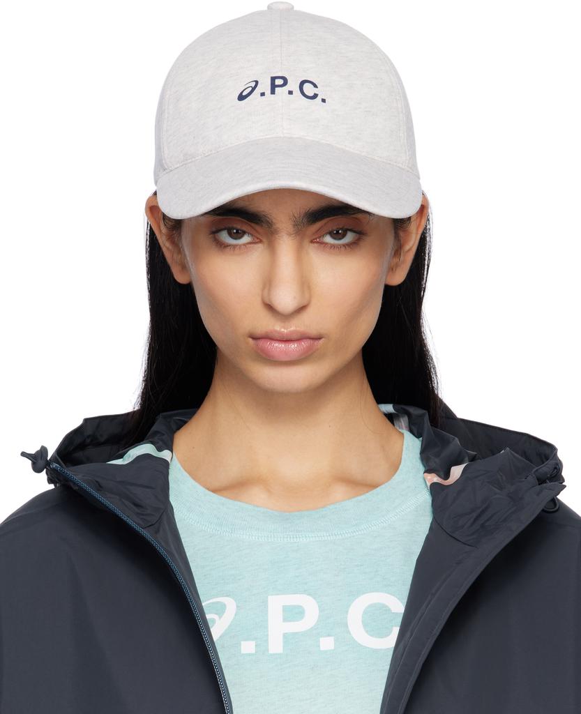 A.P.C. Gray ASICS Edition Charlie Baseball Cap