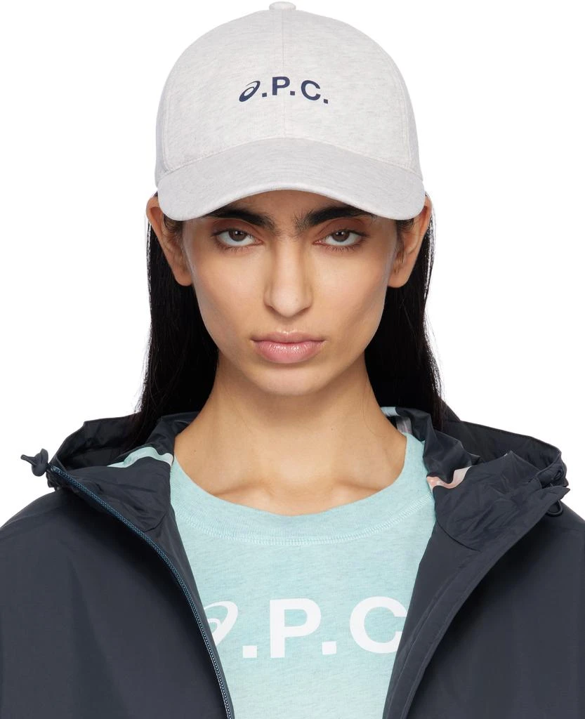 A.P.C. Gray ASICS Edition Charlie Baseball Cap 1