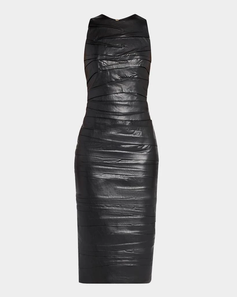 chinese dress ladies Leather Knee Length Jacket main image 1
