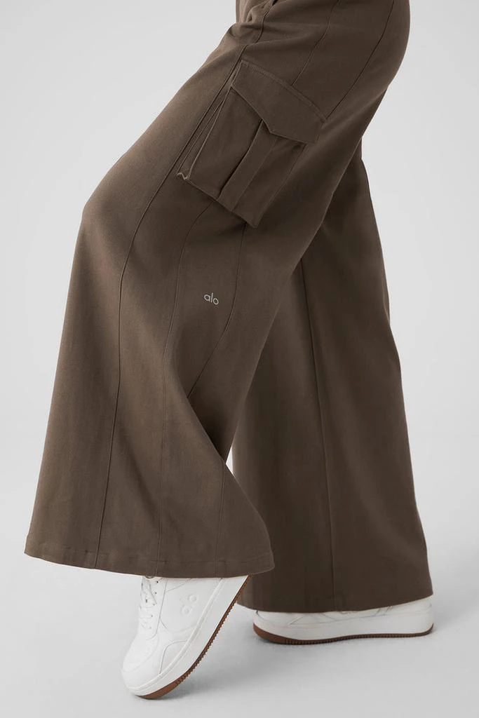 Alo Show Off Cargo Wide Leg Trouser - Chestnut 5