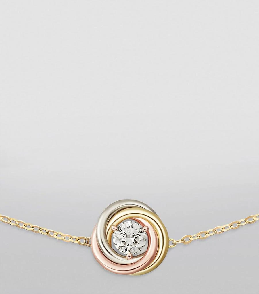 Cartier Mixed Gold and Diamond Trinity Bracelet 6