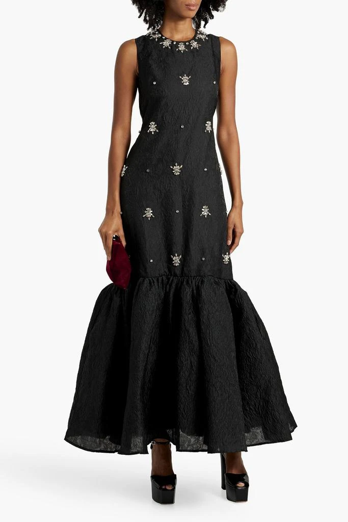 Huishan Zhang Amarice crystal-embellished cloqué gown 2