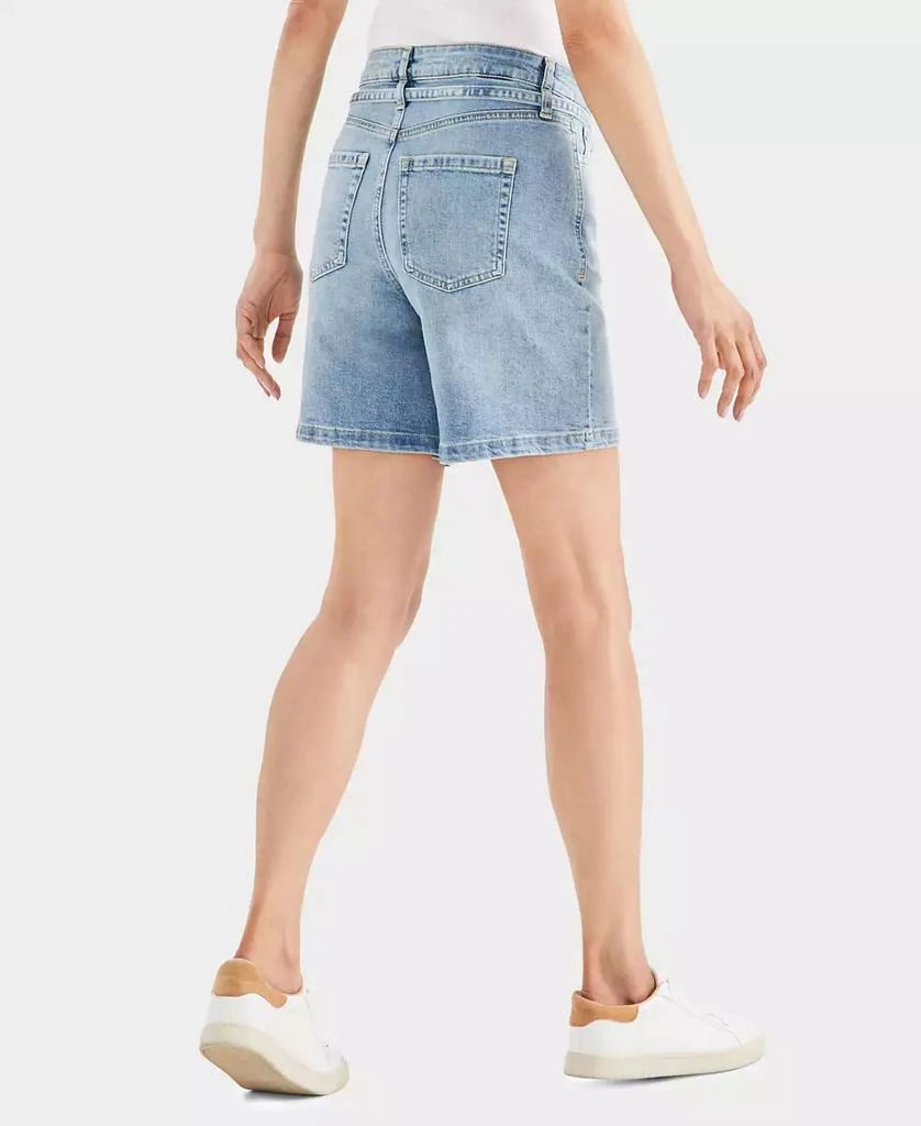 Style & Co Women's High-Rise Belted Cuffed Denim Shorts, Created for Macy's 2