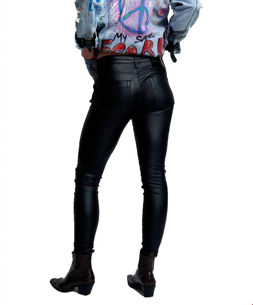 One Teaspoon One Teaspoon - Wet Black Freebirds II High Waist Skinny Jeans
