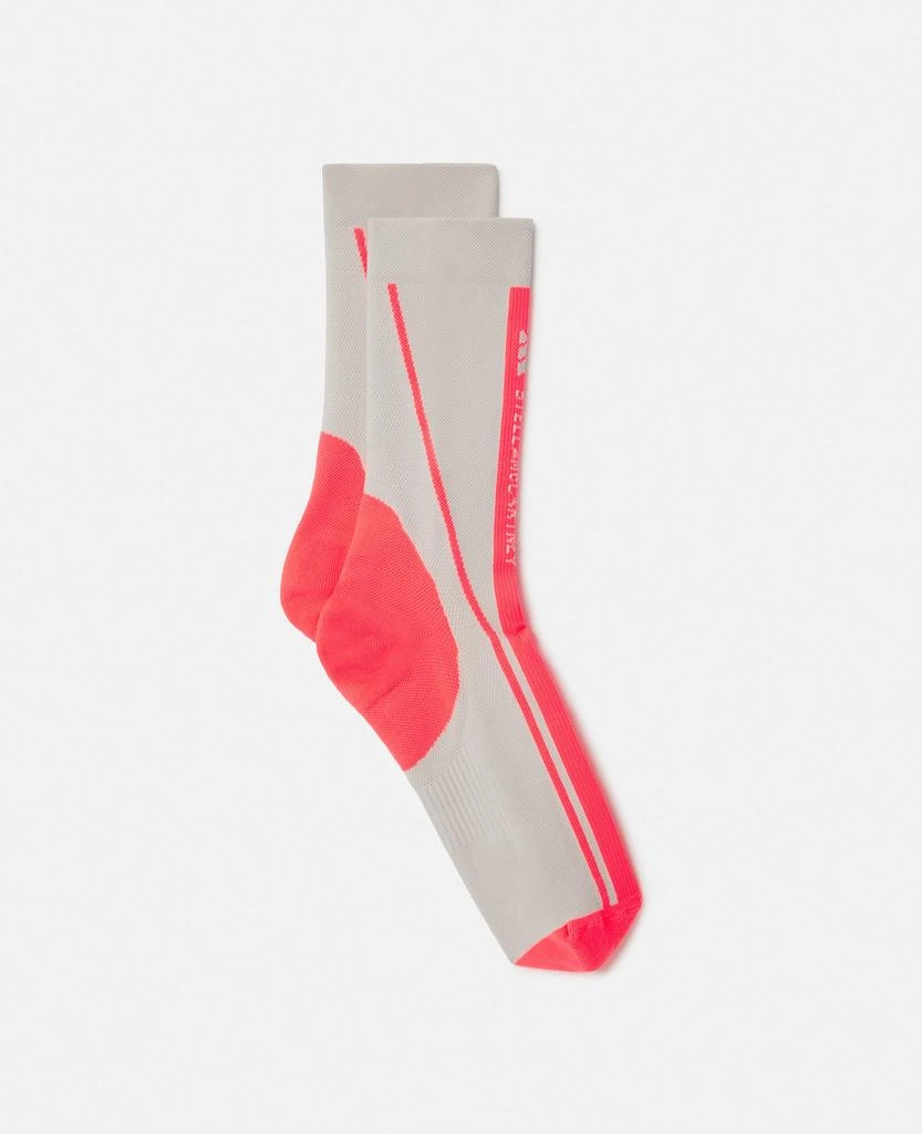 Stella McCartney Stella McCartney - Crew Socks, Woman, Chalk Pearl/Signal Pink, Size: M 1