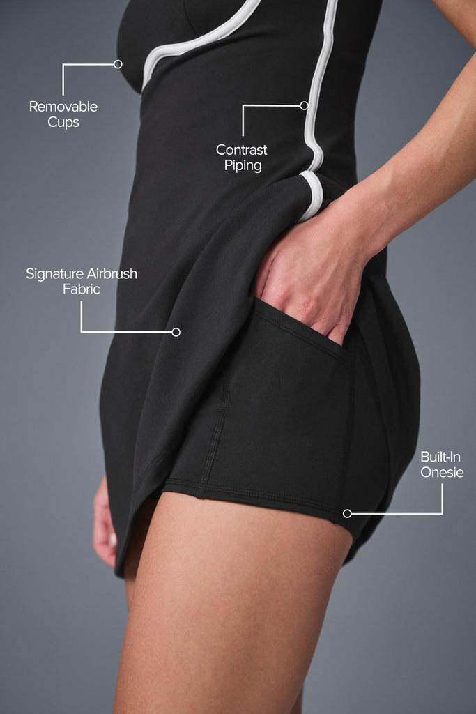 Alo Airbrush Streamlined Dress - Navy/Ivory - Dresses & Skirts