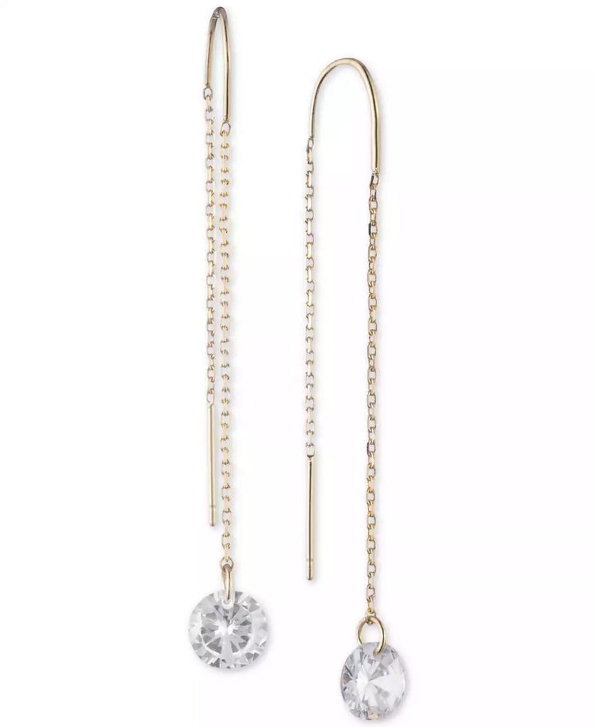 DKNY Gold-Tone Crystal Threader Earrings