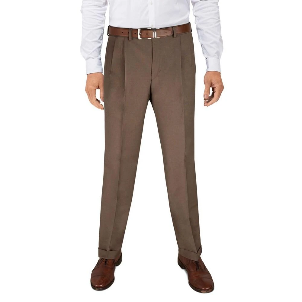 Ralph Lauren Men's Wool Blend Classic-Fit UltraFlex Stretch Double-Reverse Pleated Dress Pants 1
