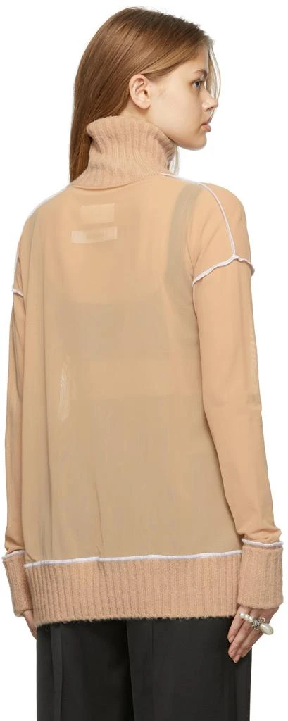 MAISON MARGIELA Tan Reversed Pullover Turtleneck 3