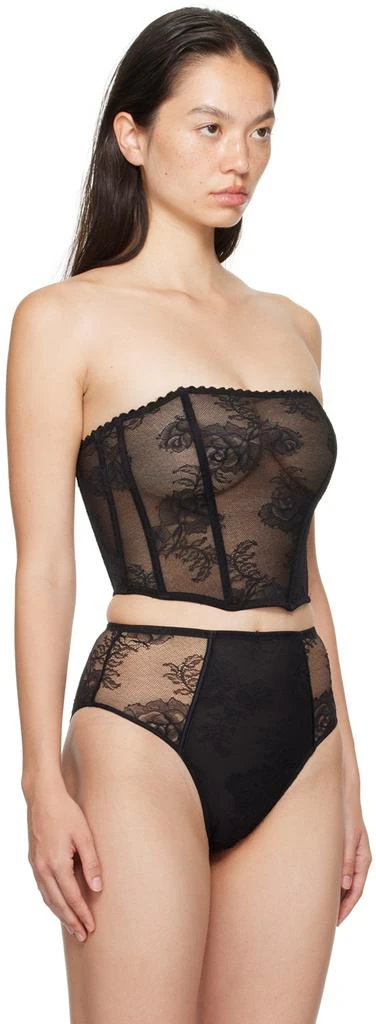 Fleur du Mal Black Bouquet Lace Corset Top 2