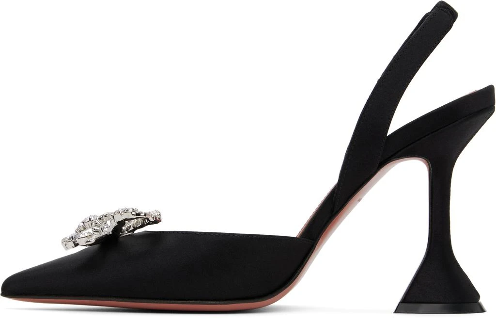 Amina Muaddi Black Rosie Sling Heels 3
