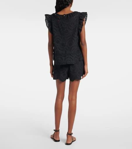 Poupette St Barth Broderie anglaise cotton top 3