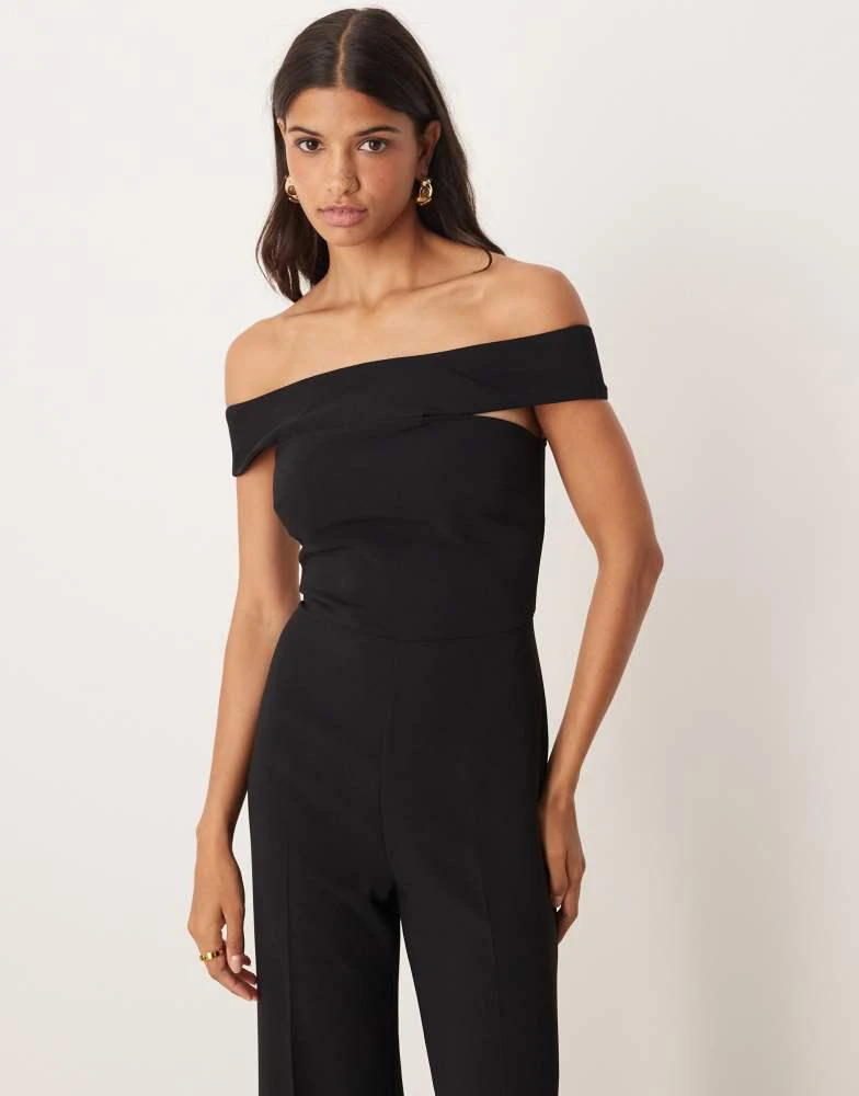 black dress jumpsuits Bejeweled One Shoulder Black Jumpsuit Large / Black