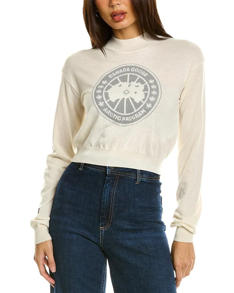 Canada Goose Canada Goose Logo Wool Cropped Sweater 1