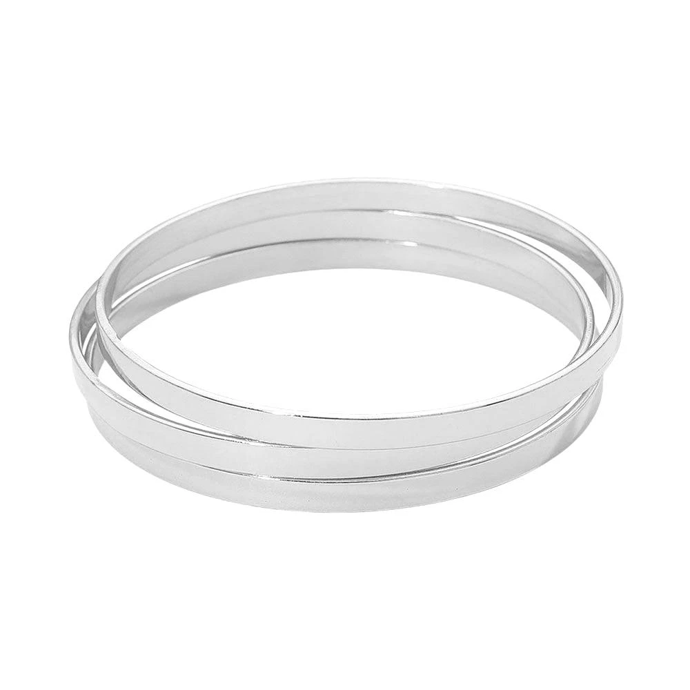 FASHNZFAB SECRET BOX_Stainless Steel 3PCS Bold Bangle Multi Layered Bracelets 2