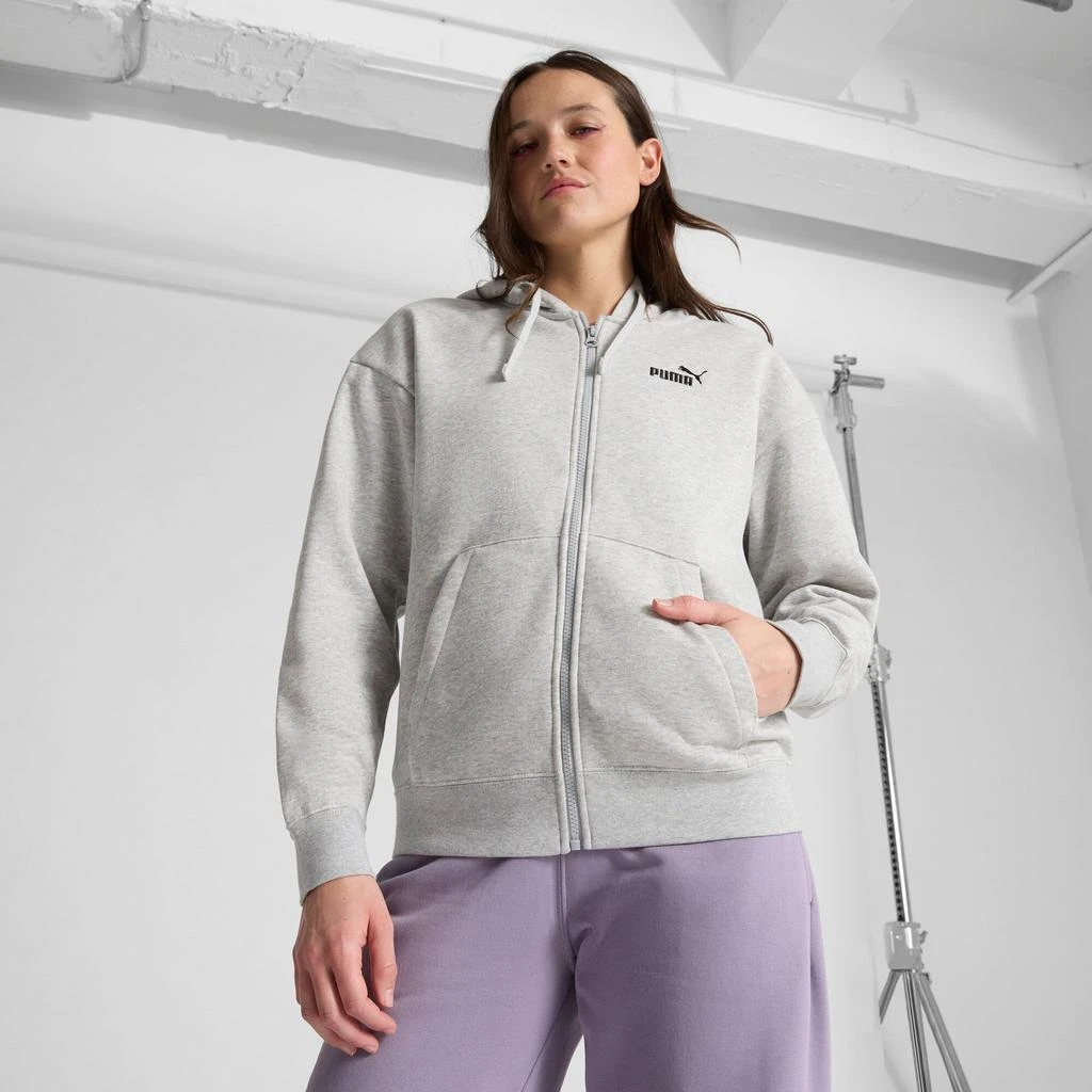 Puma PUMA Women's Essentials Small No. 1 Logo Fleece Comfort Full-Zip Hoodie 3