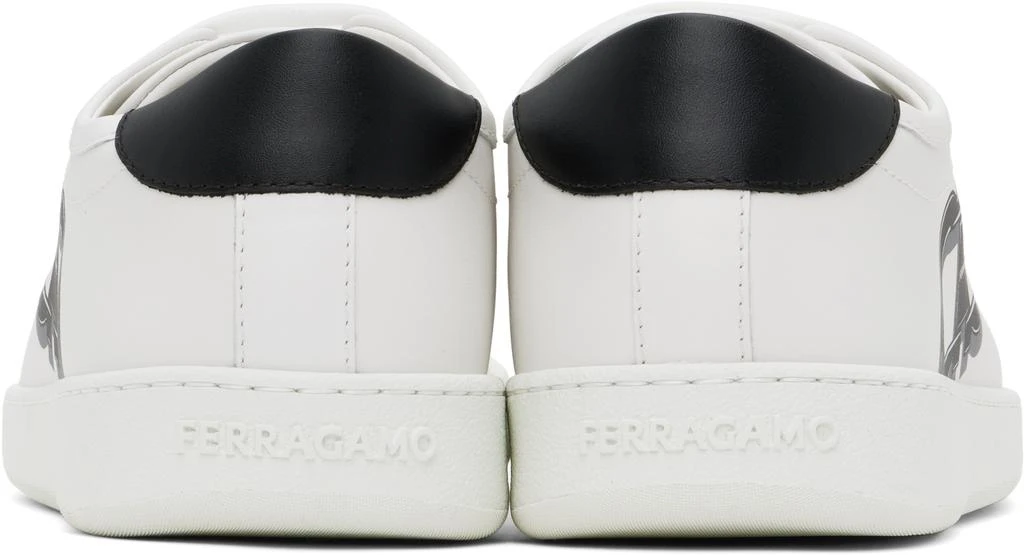 Salvatore Ferragamo White Double Gancini Sneakers 2