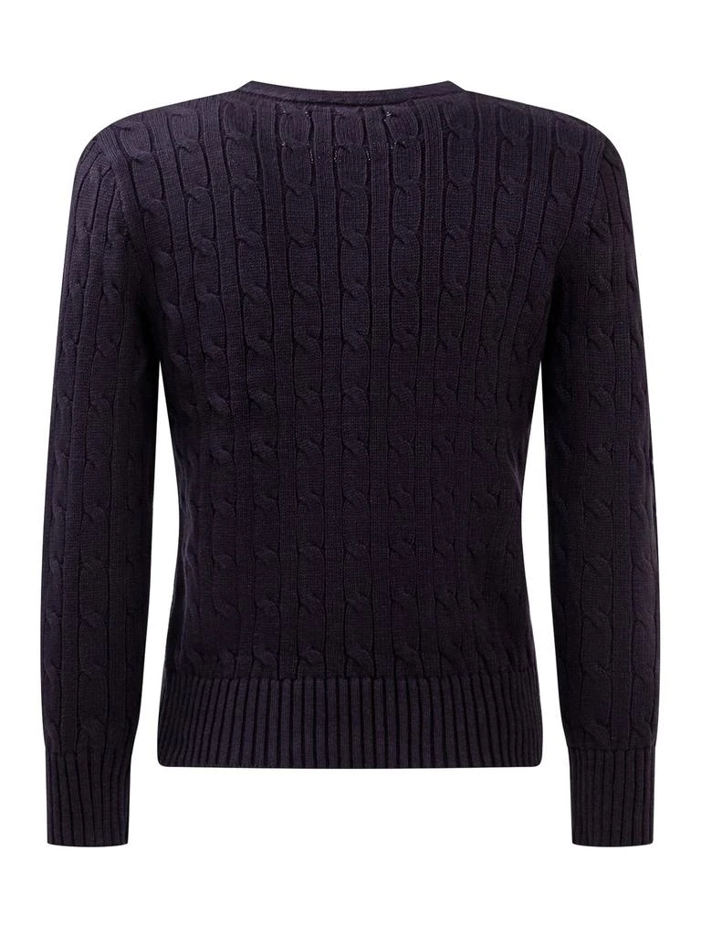 Ralph Lauren Polo Ralph Lauren Kids Logo-Embroidered Cable-Knit Crewneck Jumper 2