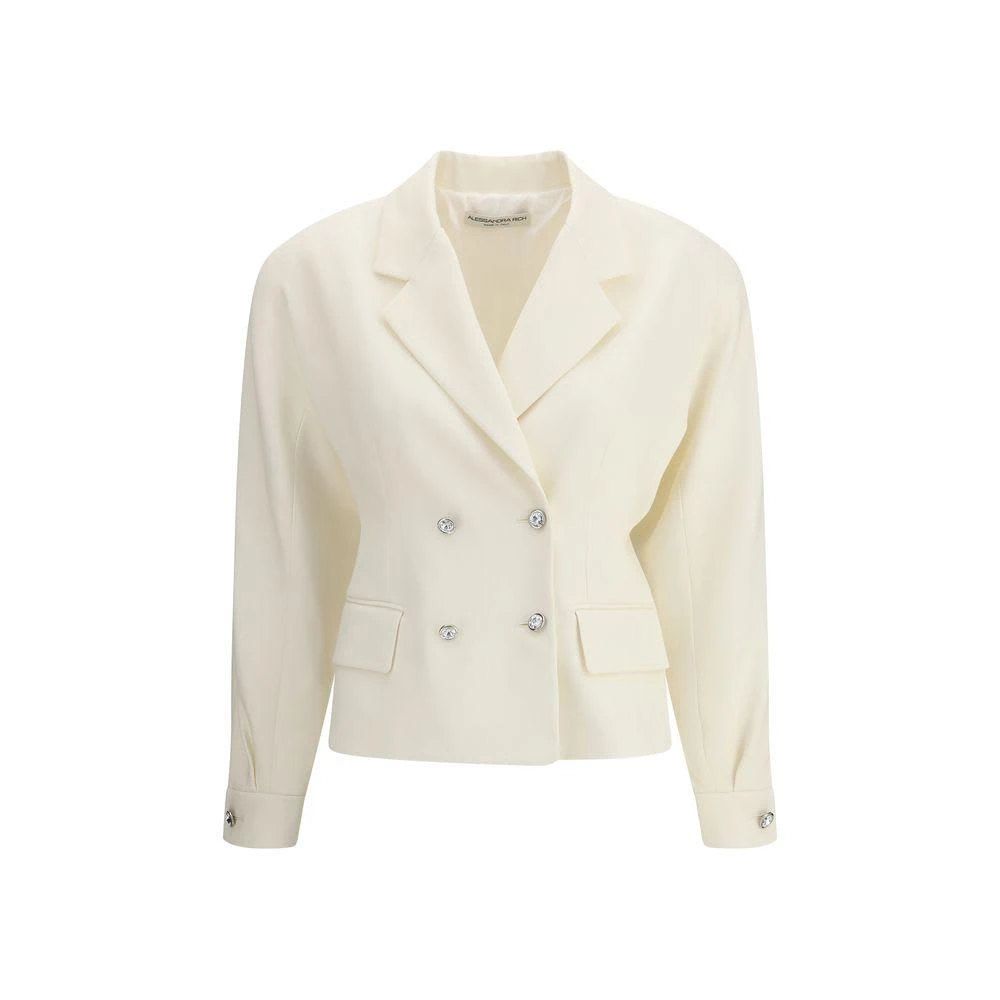 Alessandra Rich Fleece Wool Women
s Blazer