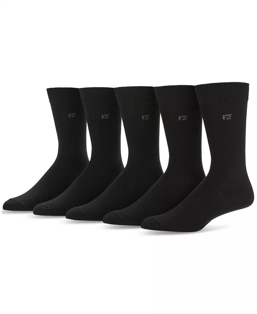 Perry Ellis Men's Flat Knit Dress Crew Socks, 5-pack 1