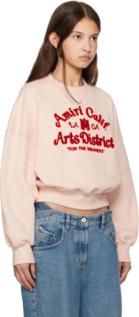 AMIRI Pink 'Arts District' Cropped Sweatshirt 2
