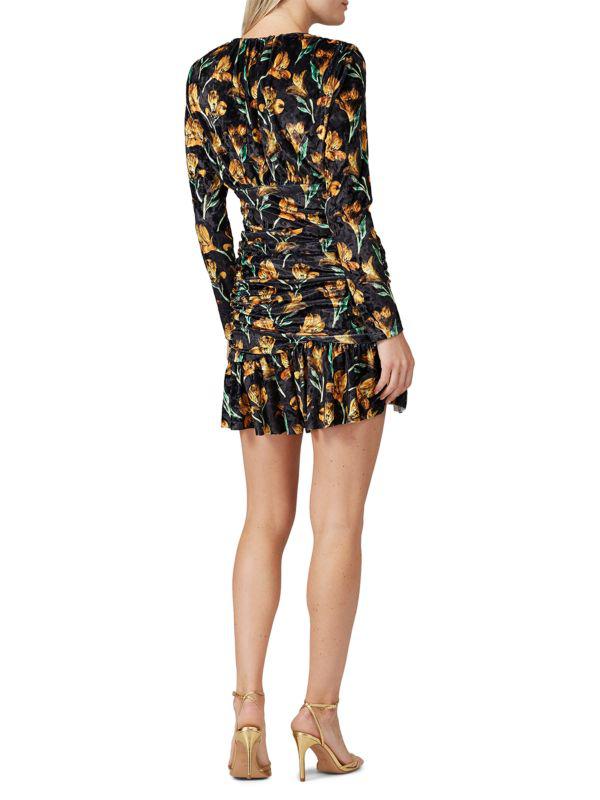Delfi Collective Velvet Floral Mini Dress