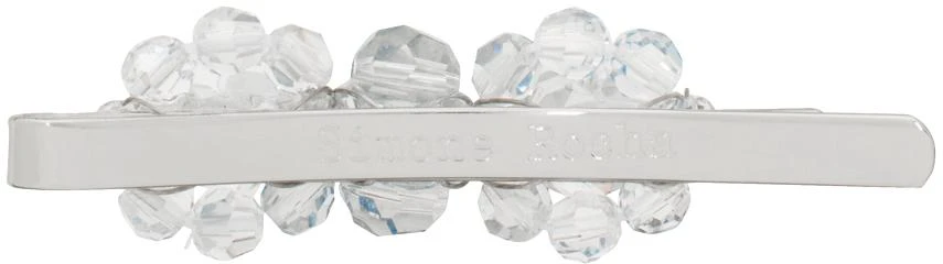 Simone Rocha Silver & Blue Mini Flower Hair Clip 2