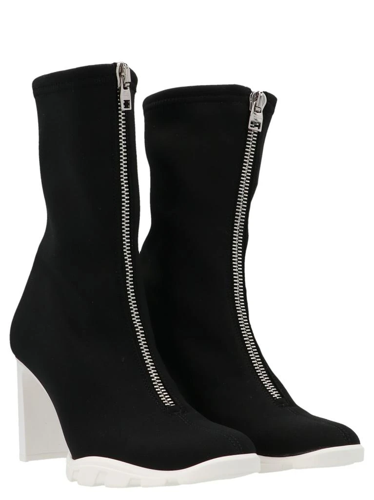Alexander Mcqueen Slim Tread Boots, Ankle Boots White/Black 2