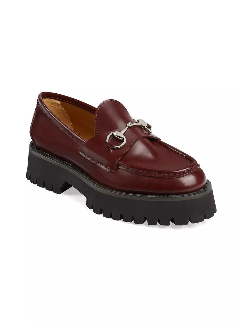 Gucci Sylke Leather Creeper-Style Loafers 2