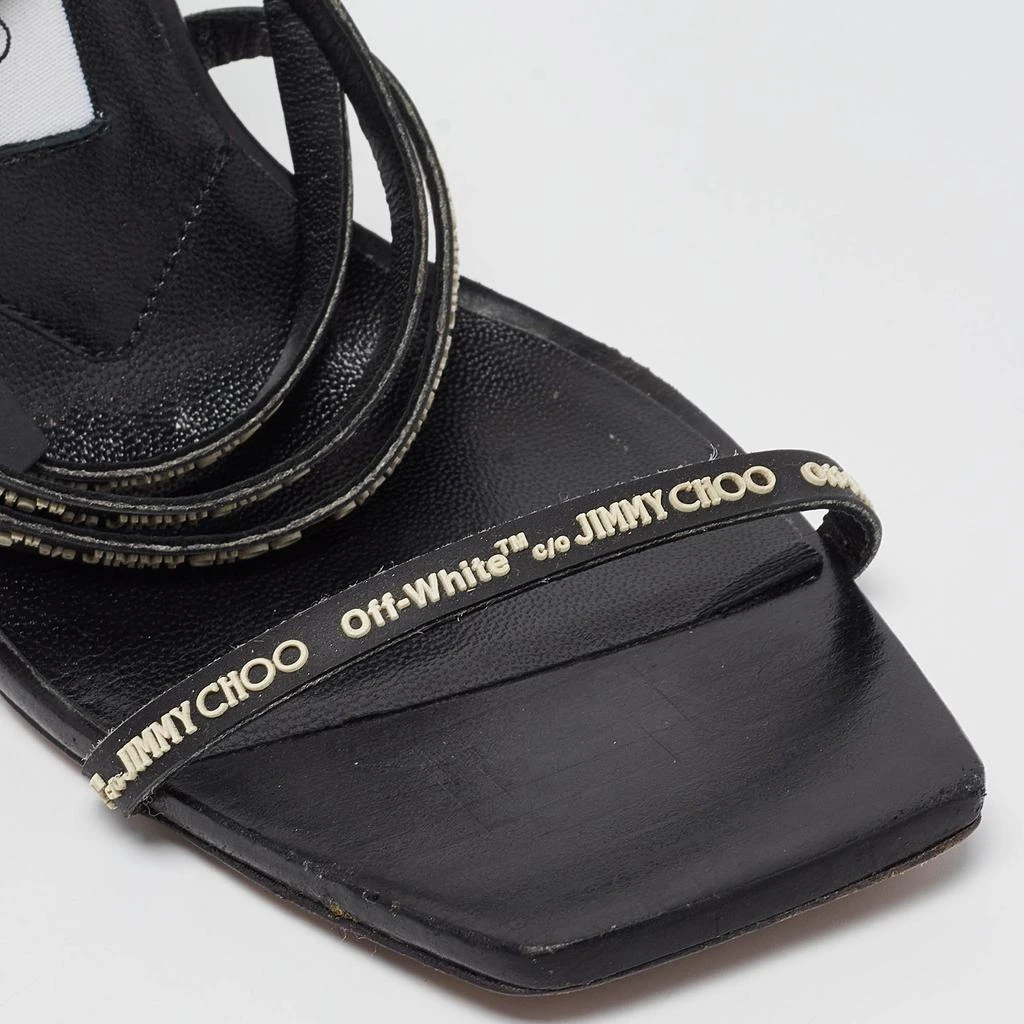 Jimmy Choo Jimmy Choo X Off-White Black Leather Jane Sandals Size 36 8