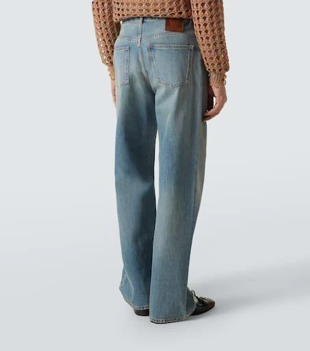 Valentino High-rise wide-leg jeans 4